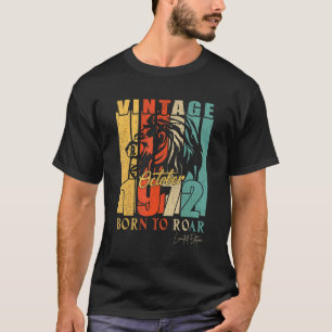 Mens October 1972 50 Year Old Limited Edition Lion T-Shirt