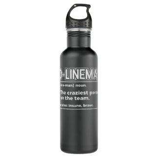 Mens Offensive O Lineman Definition Football Funny 710 Ml Water Bottle