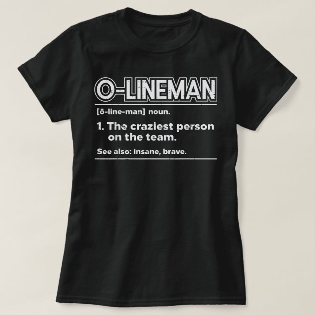 Mens Offensive O Lineman Definition Football Funny T-Shirt (Design Front)