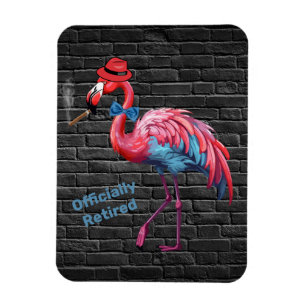 Men's Officially Retired Dapper Flamingo Hat Cigar Magnet