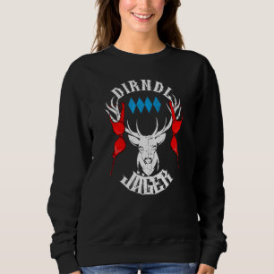Mens Oktoberfest Stag Bavarian Flag Motif Dirndl H Sweatshirt
