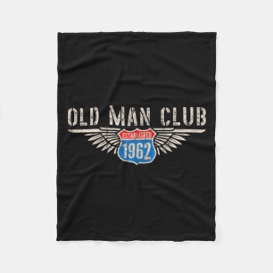 Mens Old Man Club Est 1962 Awesome Since 62 Born I Fleece Blanket