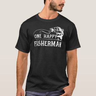 Mens One Happy Fisherman  For Fishing The Happy Fi T-Shirt