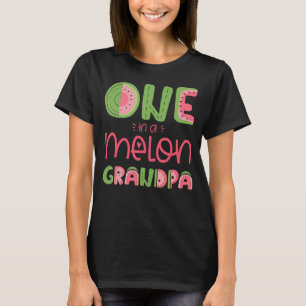 Mens One In A Melon Grandpa Cute Watermelon First T-Shirt