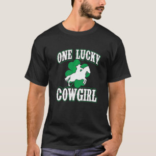 Mens One Lucky Cowgirl Saint Patricku2019s Day Wes T-Shirt