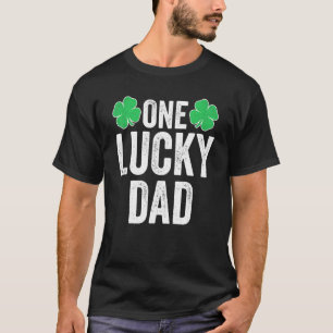 Mens One Lucky Dad Clover Men St Patricks Day Dadd T-Shirt