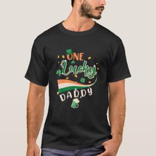 Mens One Lucky Daddy St Patrick’S Day Rainbow Funn T-Shirt