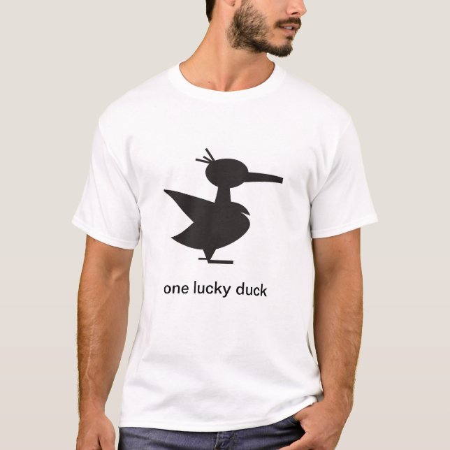Men's One Lucky Duck Cotton T-Shirt  (Front)