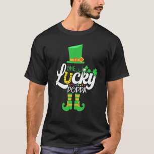 Mens One Lucky Poppa Family Matching St Patricks D T-Shirt