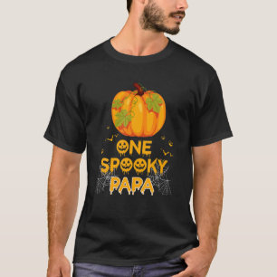 Mens One Spooky Papa Funny Dad Family Halloween Ma T-Shirt