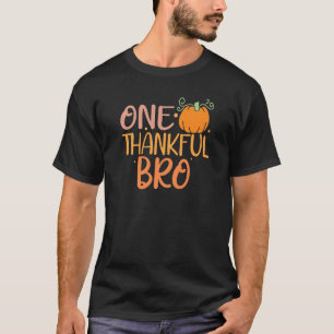 Mens One Thankful Brother Fall Thanksgiving Autumn T-Shirt