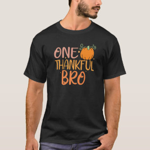 Mens One Thankful Brother Fall Thanksgiving Autumn T-Shirt
