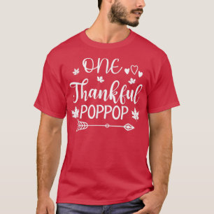Mens One Thankful Poppop Matching Family Thanksgiv T-Shirt