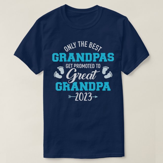 Mens Only the best grandpas get promoted to great  T-Shirt (Design Front)