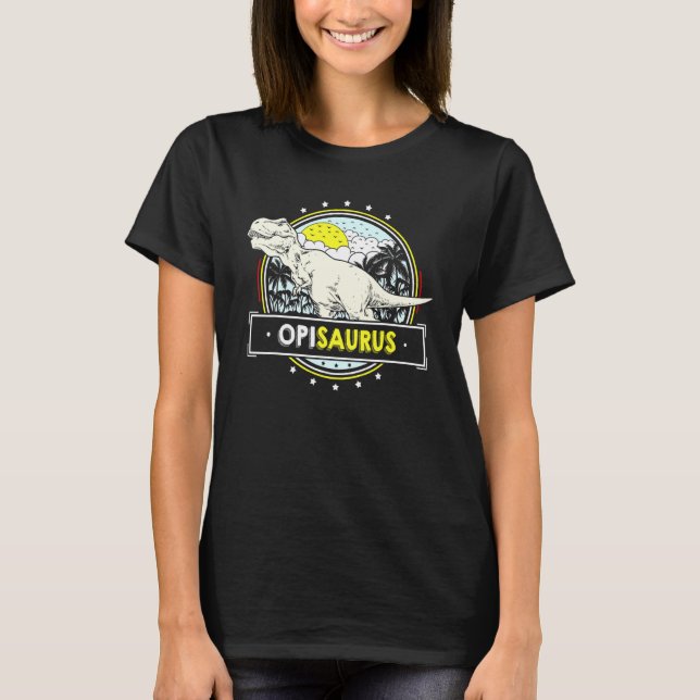 Mens  Opi  From Grandchildren  Men Trex Opisaurus T-Shirt (Front)