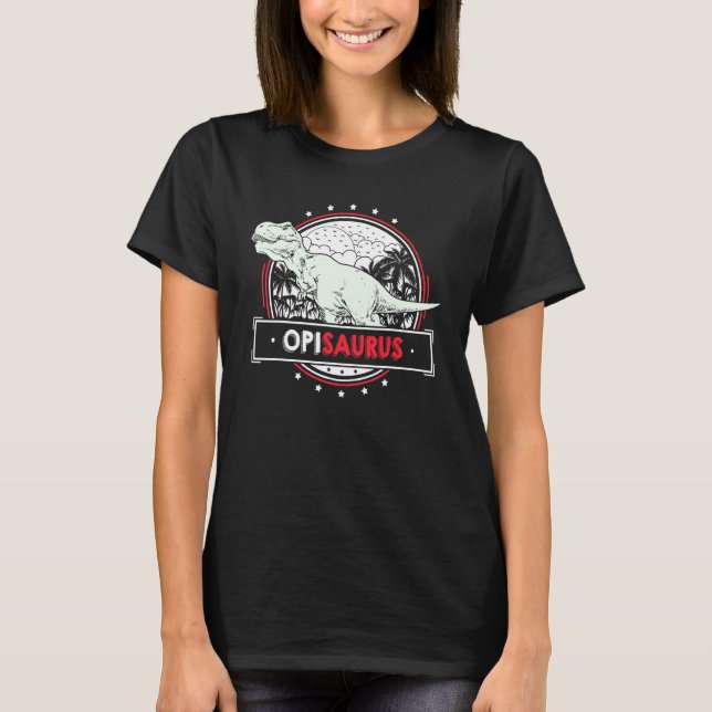 Mens Opi Idea From Grandchildren  Men Trex Opisaur T-Shirt (Front)
