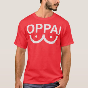 Mens Oppai Japanese Kawai Harajuku Street Fun Sarc T-Shirt