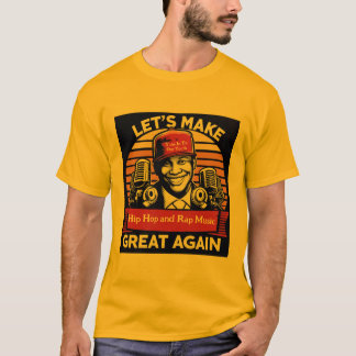 Mens Orange Hip Hop T-Shirt
