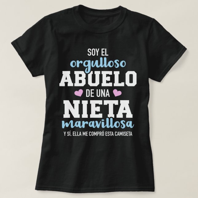 Mens Orgulloso abuelo de una nieta maravillosa T-S T-Shirt (Design Front)