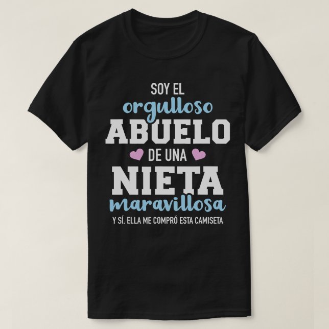 Mens Orgulloso abuelo de una nieta maravillosa T-S T-Shirt (Design Front)