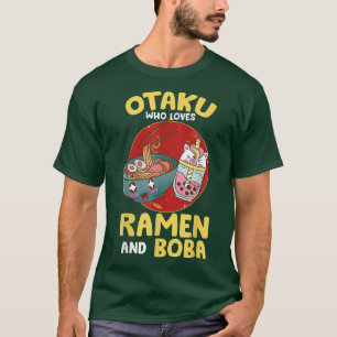 Mens Otaku Who Loves Ramen and Boba - Otaku Bubble T-Shirt
