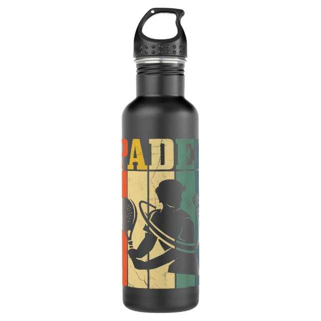 Mens Padel Racket Ball Retro Design For Padel Tenn 710 Ml Water Bottle (Front)