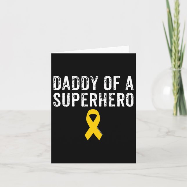 Mens Paediatrics Childhood Cancer Awareness Daddy  Card (Front)