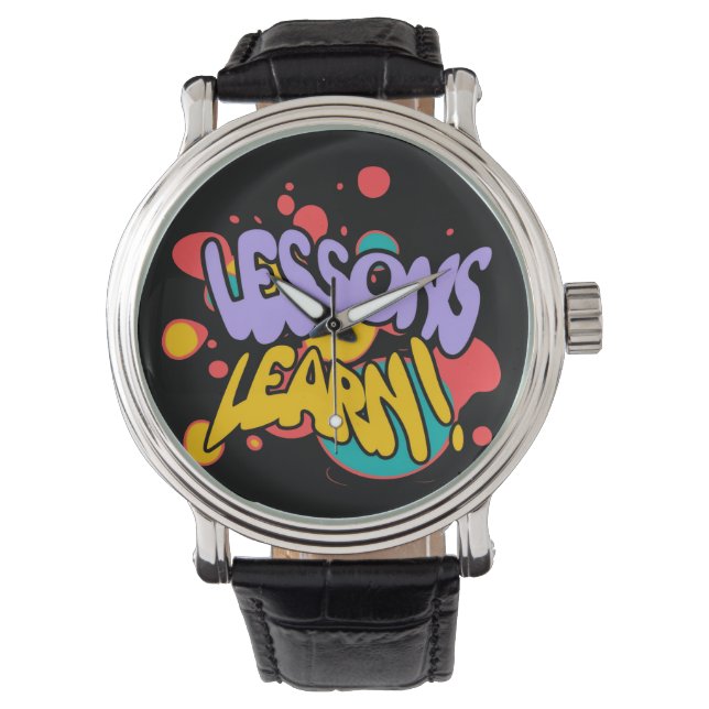 MEN'S PAINT SPLASH LESSONS LEARN SILVER EWATCH  WATCH (Front)
