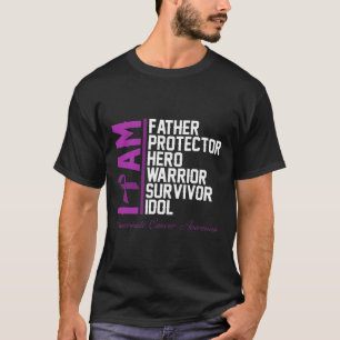 Mens Pancreatic Cancer Awareness  I Am Father Hero T-Shirt