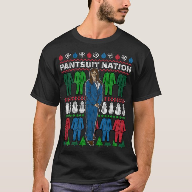 Men's Pantsuit Nation Tacky Xmas Sweater T-Shirt (Front)