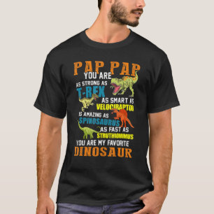 Mens Pap Papsaurus T Rex Dinosaur Pap Pap Saurus F T-Shirt