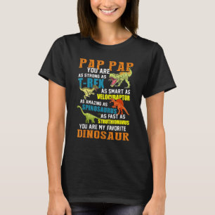 Mens Pap Papsaurus T Rex Dinosaur Pap Pap Saurus F T-Shirt