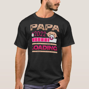 Mens Papa 2022 Loading Soon To Be Dad Baby Girl Fa T-Shirt