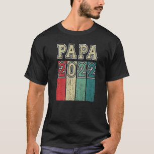 Mens Papa 2022 New Daddy 2022 Baby Birth T-Shirt