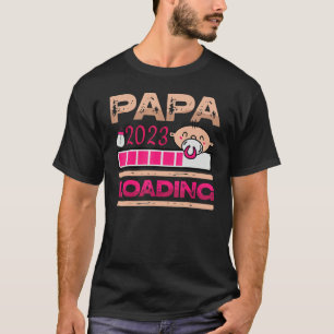 Mens Papa 2023 Loading Soon To Be Dad Baby Girl Fa T-Shirt