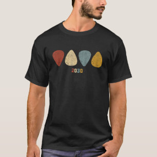 Mens Papa 2030 Fatherhood Guitar Pick Vintage Musi T-Shirt