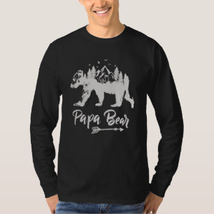 Mens Papa Bear Best Dad Fathers Day Father Pop M T-Shirt