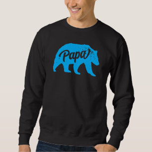 Mens Papa Bear Cuddly Loveable Strong Cute Dad Fa Sweatshirt