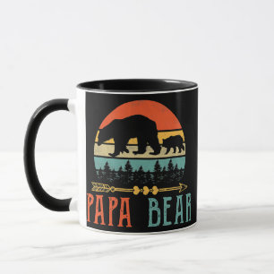 Mens Papa Bear Daddy Funny Mens Fathers Day Gift Mug