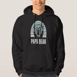 Mens Papa Bear Father Day Quote Saying Hoodie