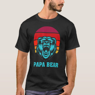 Mens Papa Bear For Dad Father Grandpa Fathers Da T-Shirt