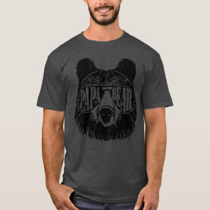 Mens Papa Bear Sunglasses Fathers Day Dad Grandpa T-Shirt