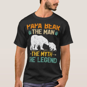 Mens Papa Bear The Man Myth Legend Bear Papa Fathe T-Shirt