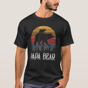 Mens Papa Bear Vintage Father's Day  For Retro Dad T-Shirt