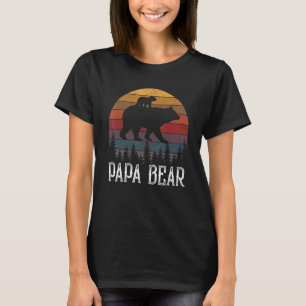 Mens Papa Bear Vintage Father's Day For Retro Dad T-Shirt