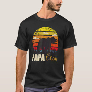 Mens Papa Bear Vintage Retro T-Shirt