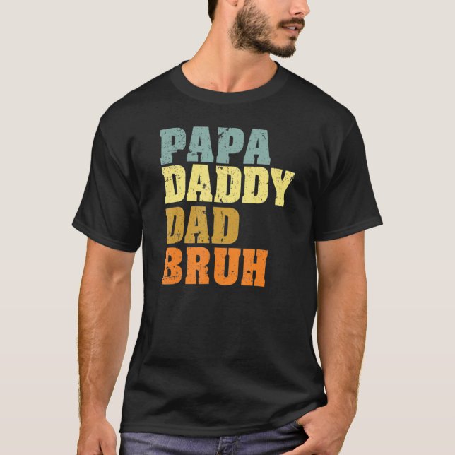 Mens Papa Daddy Dad Bruh Who Loves From Son Boys F T-Shirt (Front)