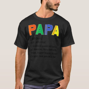 Mens Papa Definition Noun Nutrition Father's Day G T-Shirt