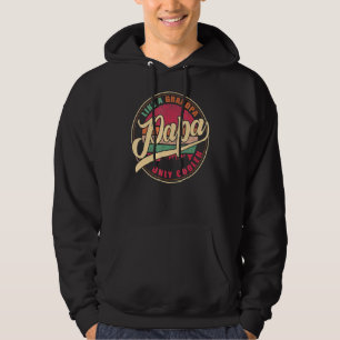 Mens Papa Like A Grandpa Only Cooler Dad Papa Hoodie