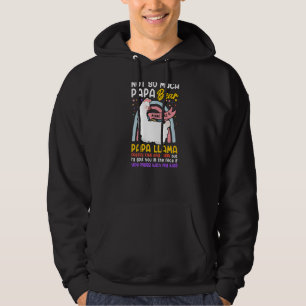 Mens Papa Llama Dad 1st Not Father Bear Spitting M Hoodie